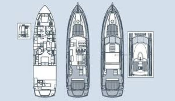 Sunseeker Predator 74 motorboat layout