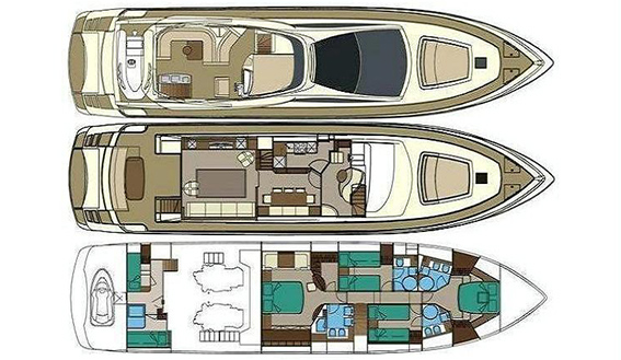 Riva 75 superyacht layout