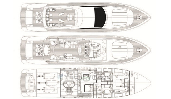 Leopard 32 super yacht layout plan