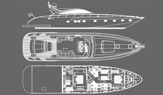 AB 78 motorboat layout
