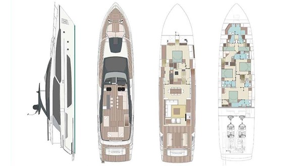 RIVA ARGO 90 superyacht layout