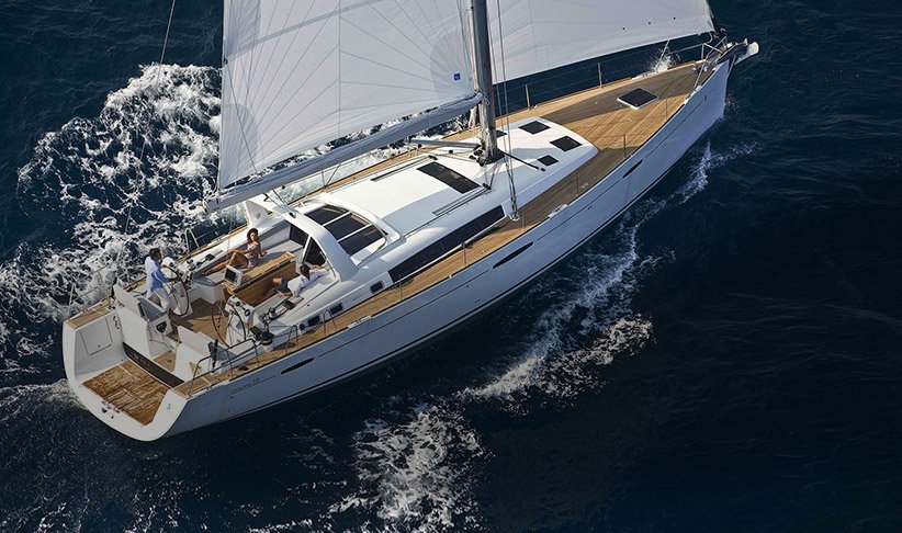 Charter sailing yacht in Ibiza on the way to Formentera