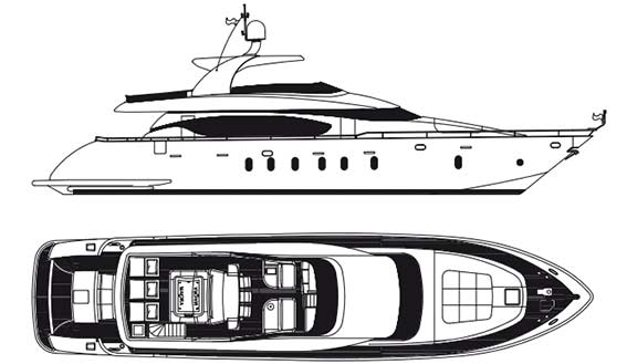 Maiora 24 superyacht layout