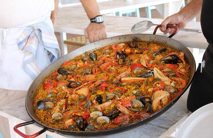 Payella at El Pirata Restaurant in Playa de ses Illetes
