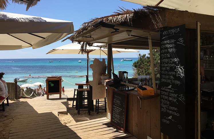 View from Tiburon Restaurant in Playa de ses Illetes