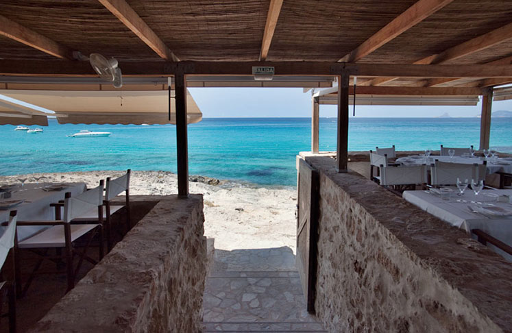 View from Moli de Sol Restaurant in Playa de ses Illetes