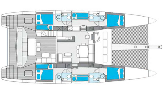 Sunreef 62 catamaran layout