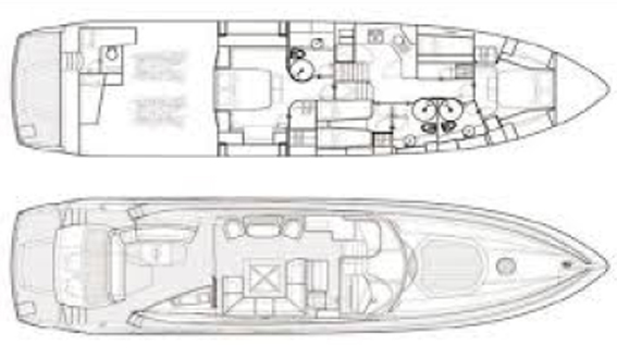 Pershing 72 superyacht layout