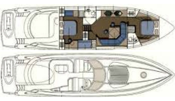 Sunseeker Predator 68 motorboat layout