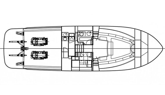 CNM 50 motorboat layout