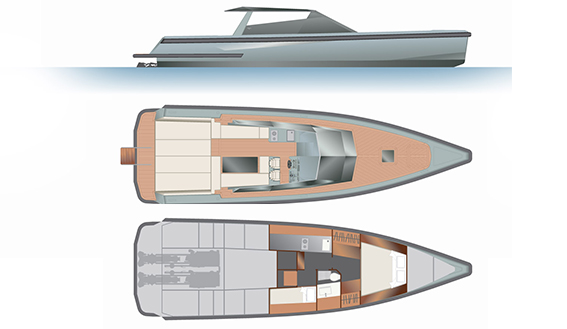Image of WALLY 47 MOTORBOAT layout