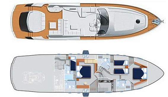 PERSHING 72 superyacht layout