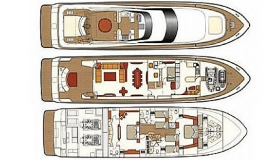 Astondoa 102 super yacht layout