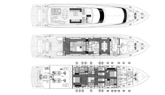 Canados 116 superyacht layout