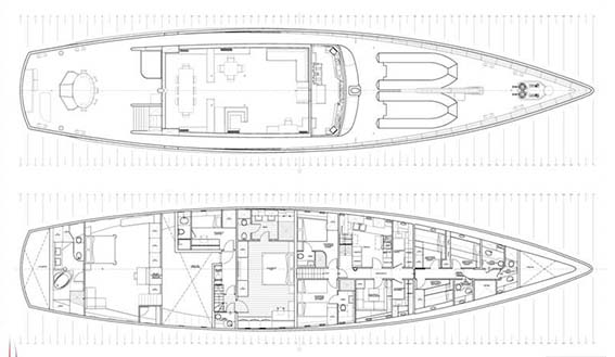 Mata Mua 28m superyacht layout